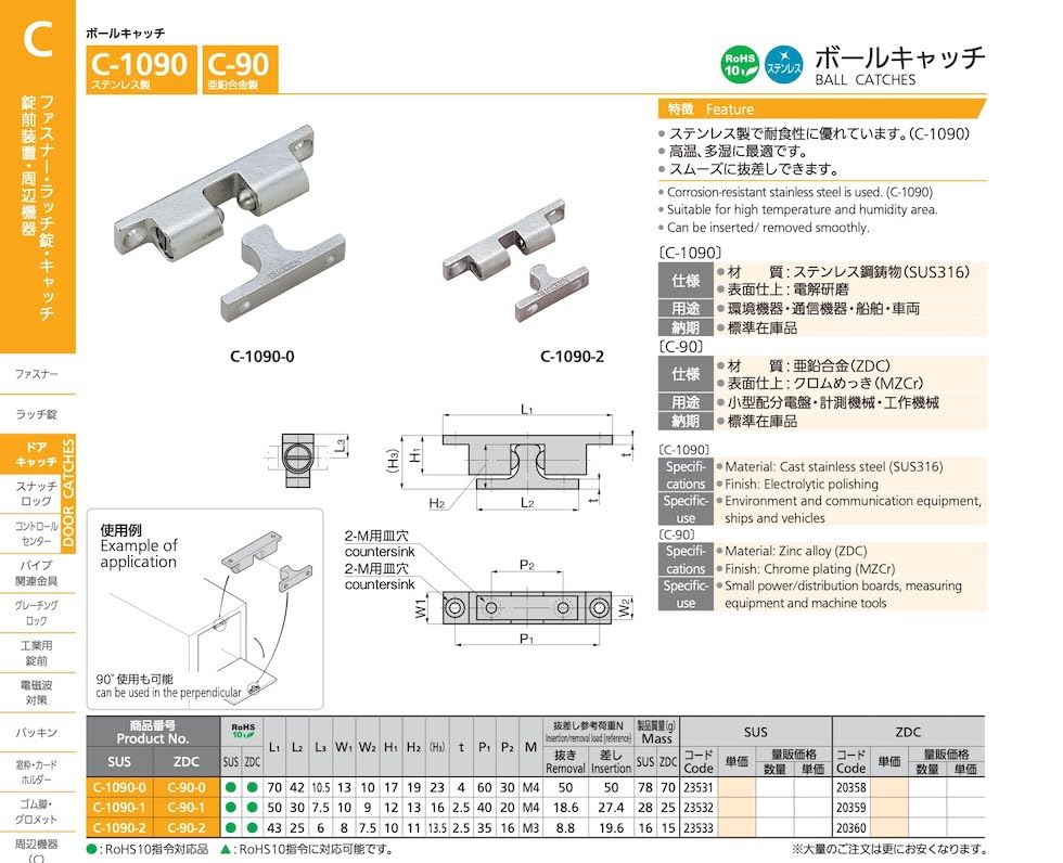Amazon.co.jp: タキゲン ステンレス ボールキャッチ (C-1090-0